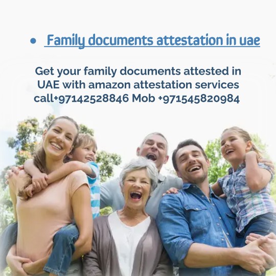 family documents attestation in uae
